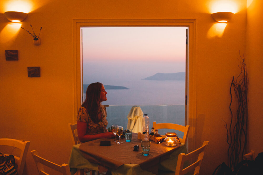 Santorini dinner